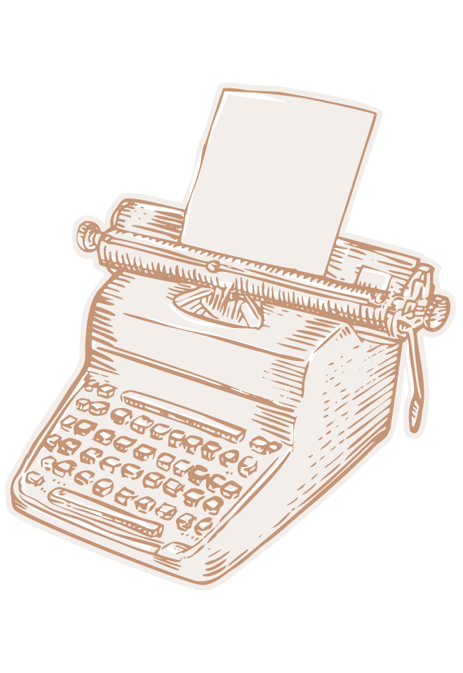 Illustration of a typewriter